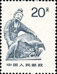 Dazu Carved Stone, Lady feeding chicken(Song Dynasty)