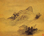 Pavilion by the Lake, Chinese painting, Ye Xing, QIng