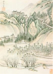 Scenery of Mountain Yu, Chinese painting, Wang Jian