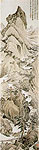 The peaceful mountain in Deep Autumn , Chinese painting