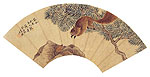 Fan Cover of Squirrels, Chinese Paintings, RenYu