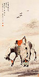 Departure of Lady Zhao Jun, Chinese painting, Ni Tian