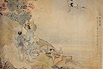 Tour of Chi Bi. Chinese painting, Qian Huian