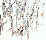 Willow Leaves, Chinese painting, XU Gu