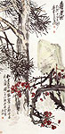 Plum Blossom and Pine. Chinese Paintings. Wu Changshuo.