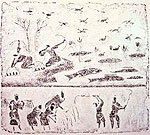 brick painting - Hunting and Gathering