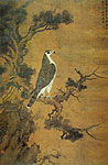 Hawk and Juniper, Zhang Shunzi, Chinese painting
