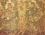 Guardian God, nural, Chinese painting