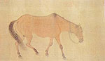 Double Horses, Ren Renfa, Chinese painting