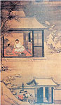 Emperor Zhao Kuangyin Visiting Zhao Pu in Snowing Night, Chinese painting, Liu Jun