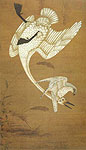 the Engal attacking the Swan, Yin Kai, Chinese painting