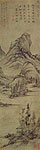 Thatched Pavilion by River , Xu Ben, Chinese painting