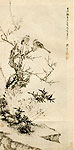 Narcissus, Plum Blossom and Sparrows, Chinese painting, Cheng Jiayan