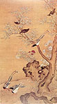 Sweet osmanthus, Chrysanthemum and Birds, Chinese painting, Lue Ji