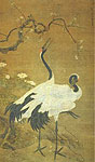 Double Cranes and White Plum Blossom, Bian Jingzhao
