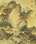 Painting of Two Scholars on the Bridge. Cheng Hongshou