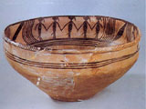 painting on coloured pottery